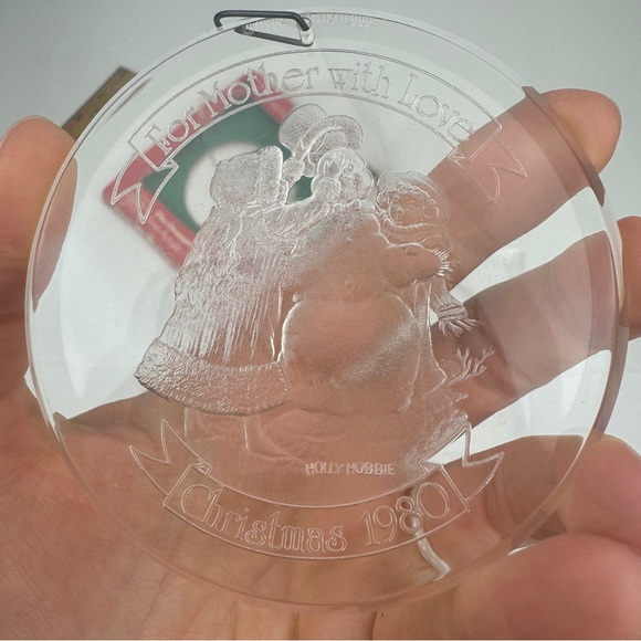 Vtg 80 Christmas For Mother w Love Clear Acrylic Ornament Shoppe Design Collect - Picture 5 of 12